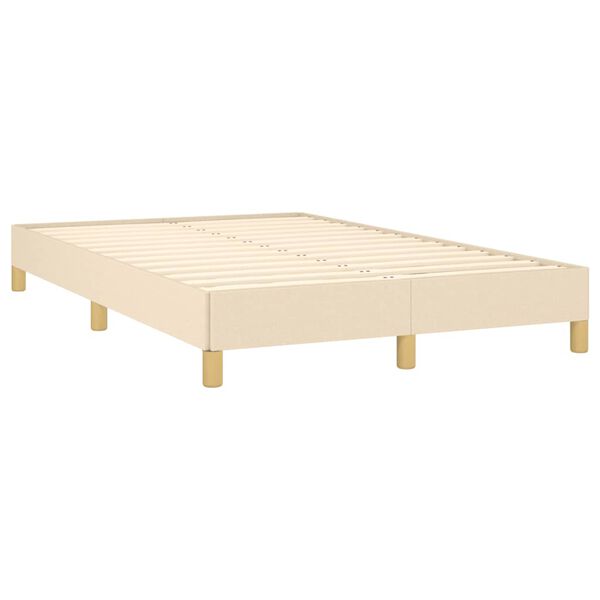 vidaXL Cadre de lit sans matelas crème 120x190 cm tissu
