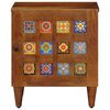 vidaXL Cabinet de chevet Marron 40 x 33 x 46 cm Bois de mangue massif