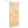 vidaXL Porte coulissante et kit de quincaillerie 95x210 cm pin massif