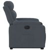 vidaXL Fauteuil inclinable &eacute;lectrique gris fonc&eacute; velours