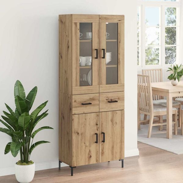 vidaXL Haut Armoire 2 pcs Ch&ecirc;ne artisanal Bois d'ing&eacute;nierie