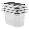 vidaXL R&eacute;cipients Gastronorm 4 pcs GN 1/4 150 mm Acier inoxydable