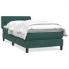 vidaXL Sommier &agrave; lattes de lit et matelas vert fonc&eacute; 90x210 cm velours