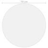 vidaXL Protecteur de table transparent &Oslash; 70 cm 1,6 mm PVC