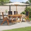 vidaXL Chaises de jardin pliantes lot de 4 acacia massif et textil&egrave;ne