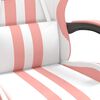 vidaXL Chaise de jeu Blanc et rose Similicuir