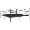 vidaXL Cadre de lit sans matelas noir m&eacute;tal 160x200 cm