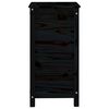 vidaXL Jardinière noir 40x40x78 cm bois massif de pin