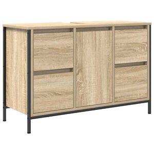 vidaXL Meuble sous-vasque avec tiroirs ch&ecirc;ne sonoma 90x34,5x60 cm