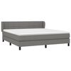 vidaXL Sommier &agrave; lattes de lit avec matelas Gris fonc&eacute; 180x200cm Tissu