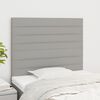 vidaXL Tête de lit Gris clair 80x5x118/128 cm Tissu