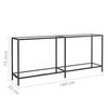vidaXL Table console Transparent 180x35x75,5 cm Verre tremp&eacute;