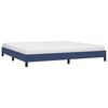 vidaXL Cadre de lit sans matelas bleu 200x200 cm tissu