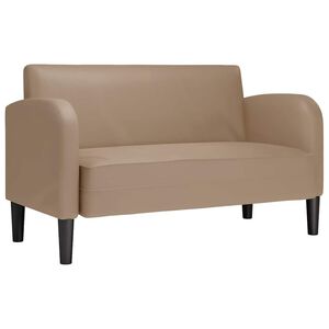vidaXL Canap&eacute; causeuse cappuccino 110 cm similicuir