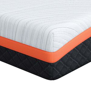 vidaXL Matelas Blanc et Noir 200 x 200 cm Mousse Infus&eacute;e de Gel