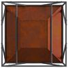 vidaXL Braise Marron 80 x 80 x 40 cm Acier patin&eacute;
