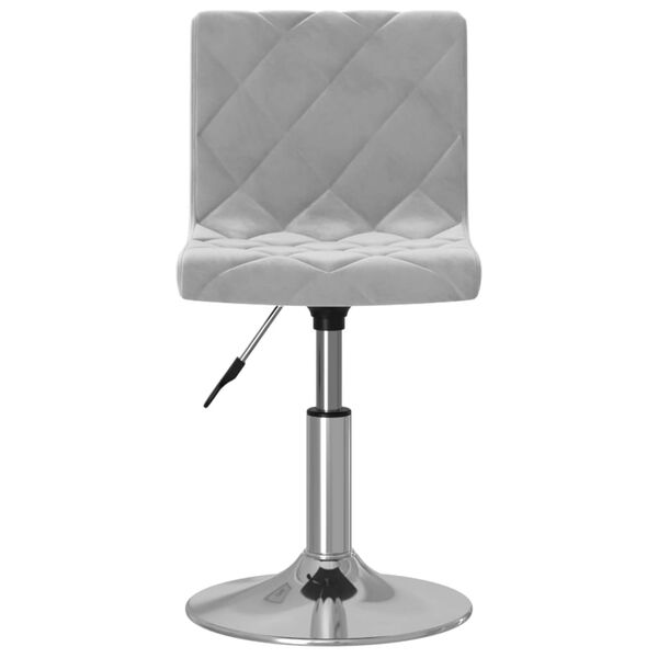 vidaXL Tabouret de bar Gris clair Velours