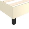 vidaXL Sommier &agrave; lattes de lit avec matelas Cr&egrave;me 90x190 cm Similicuir