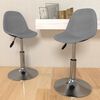 vidaXL Chaises pivotantes &agrave; manger lot de 2 Gris clair Tissu