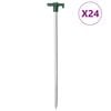 vidaXL Piquets de tente 24 pcs 25 cm 7 mm acier galvanis&eacute; et PP