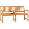 vidaXL Banc de jardin 3 places avec table 150 cm bois de teck massif