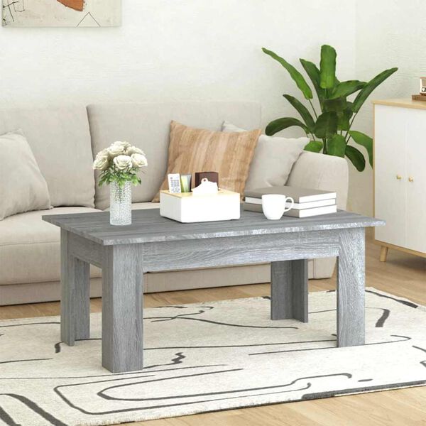 vidaXL Table basse Sonoma gris 100x60x42 cm Bois d'ing&eacute;nierie