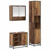 vidaXL Ensemble de mobilier de salle de bain 3 pcs Bois Ancien