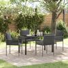vidaXL Ensemble de salle &agrave; manger pour jardin 5 pcs Noir et gris
