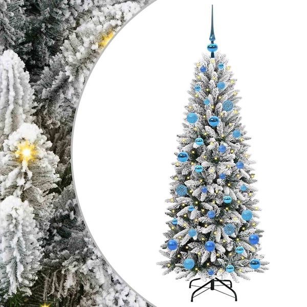 vidaXL Sapin de Noël artificiel avec 150 LED Blanc 63 x 63 x 150 cm
