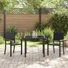 vidaXL Ensemble de salle à manger pour jardin 3 pcs Noir