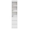 vidaXL Buffet haut blanc 37,5x35x180 cm bois d'ingénierie