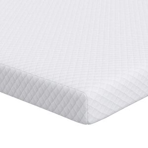 vidaXL Surmatelas en mousse &agrave; m&eacute;moire Blanc 80 x 200 cm Tissu Jacquard