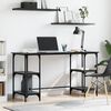 vidaXL Bureau Ch&ecirc;ne noir 140 x 50 x 75 cm Bois d'ing&eacute;nierie