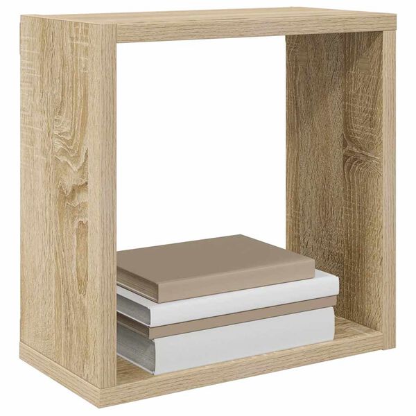 vidaXL &Eacute;tag&egrave;res cube murales 6 pcs Ch&ecirc;ne sonoma 30x15x30 cm