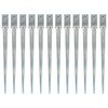 vidaXL Piquets au sol 12 pcs Argent&eacute; 7x7x90 cm Acier galvanis&eacute;