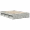 vidaXL Cadre de lit sans matelas gris b&eacute;ton 120x190 cm