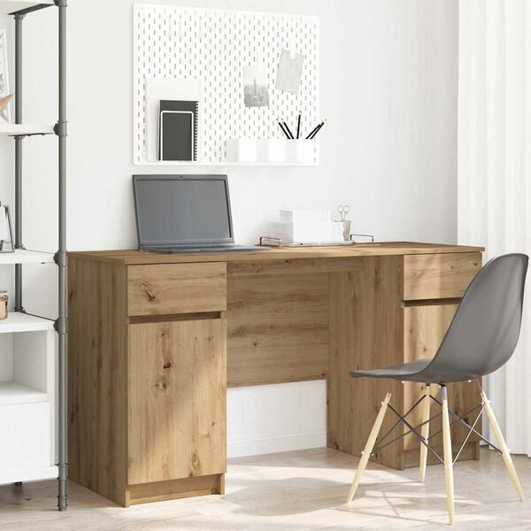 vidaXL Bureau ch&ecirc;ne artisanal 140 x 49 x 76 cm Bois d'ing&eacute;nierie