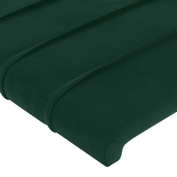 vidaXL T&ecirc;tes de lit 2 pcs Vert fonc&eacute; 72x5x78/88 cm Velours