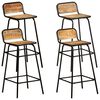 vidaXL Chaises de bar lot de 4 bois de manguier solide