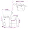 vidaXL Fauteuil inclinable Cr&egrave;me Tissu