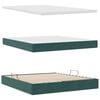 vidaXL Lit avec rangement et matelas Vert fonc&eacute; 180 x 200 cm Velours