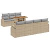 vidaXL Ensemble de canap&eacute; de jardin 8 pcs beige et gris clair