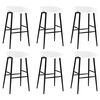 vidaXL Ensemble de bar 7 pcs Noir et blanc