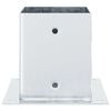 vidaXL Bases de poteau carrées 4 pcs argent 121x121 mm acier galvanisé