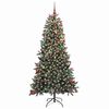 vidaXL Sapin de No&euml;l artificiel Vert 210 cm PVC, plastique et acier