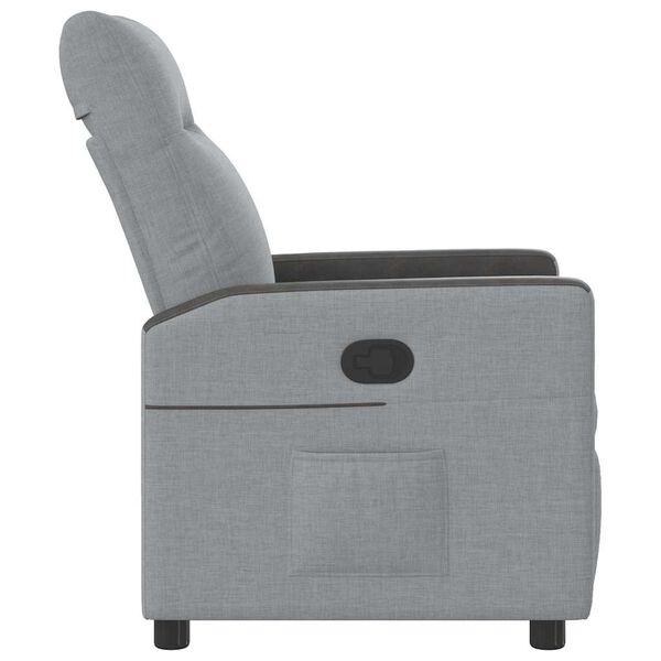 vidaXL Fauteuil inclinable Gris clair Tissu