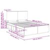 vidaXL Cadre de lit Bois ancien 140 x 200 cm Bois de pin massif
