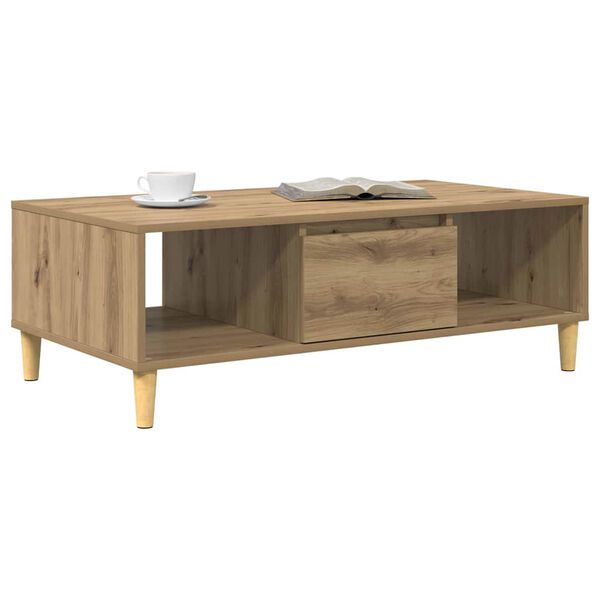 vidaXL Table basse Chêne artisanal 103,5 x 60 x 35 cm