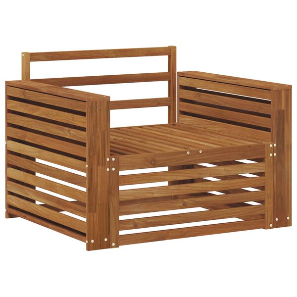 vidaXL 2 Pi&egrave;ce Canap&eacute; avec Accoudoirs Bois d'Acacia Massif Naturel