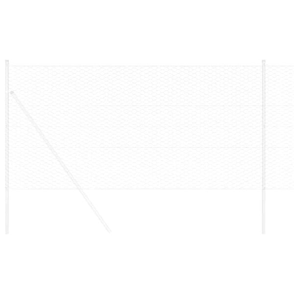 vidaXL Clôture hexagonale Argent 0,6 x 100 m Acier galvanisé